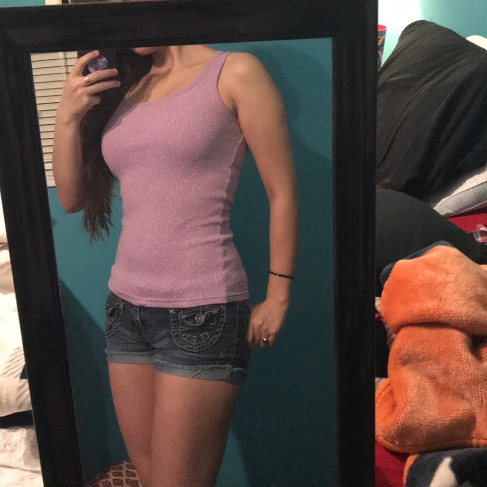 Gap Ribbed Lilac Racerback Tank Top in XS